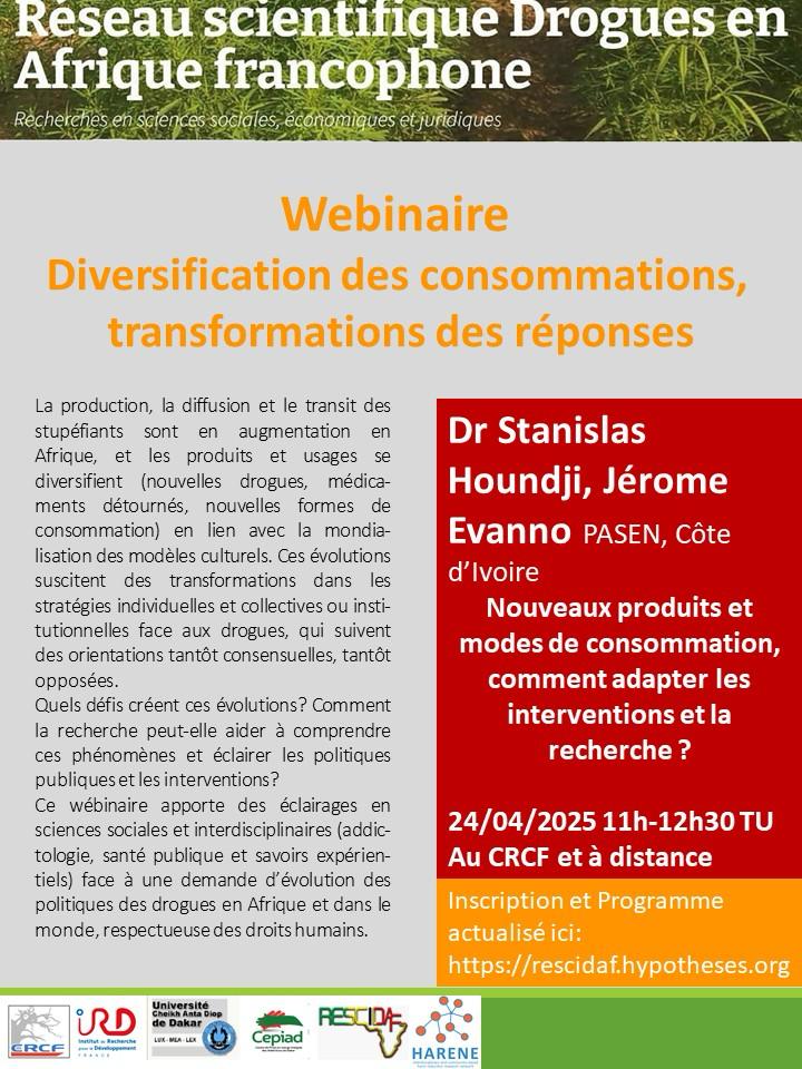 Affiche du webinaire du RESCIDAF