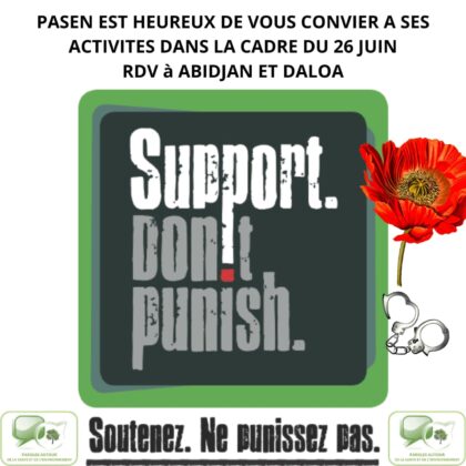 Affiche Support. Don’t Punish. de l’association PASEN