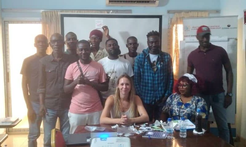 Photographie de groupe à l’issue de l’atelier de formation